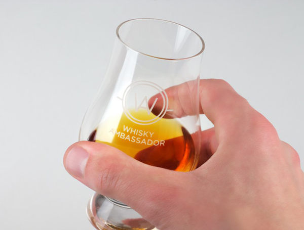 Logo and printed whisky glass designed by O Street for Whisky Ambassador Logo and printed whisky glass designed by O Street for Whisky Ambassador
