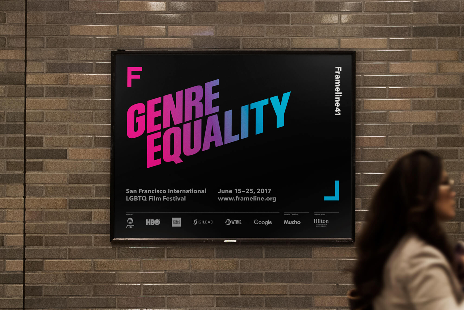 Visual identity and poster by Mucho for San Francisco based LGBT film festival Frameline 41.