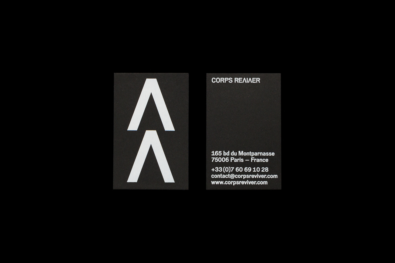 Visual identity and business cards for publisher Corps Reviver by Spin, United Kingdom