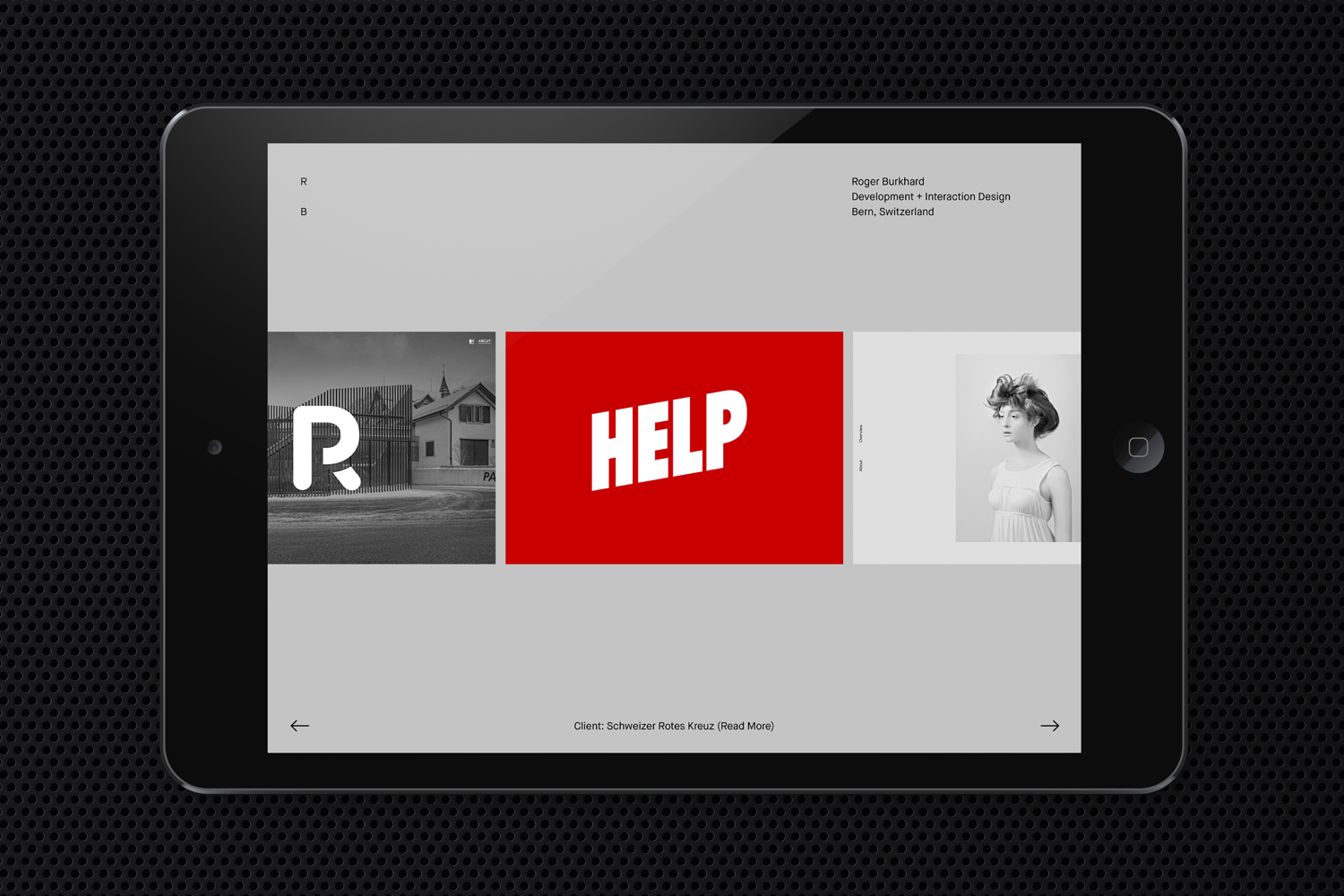 Logo, stationery, business cards and website by Lundgren+Lindqvist for Swiss web development and interactive studio Roger Burkhard