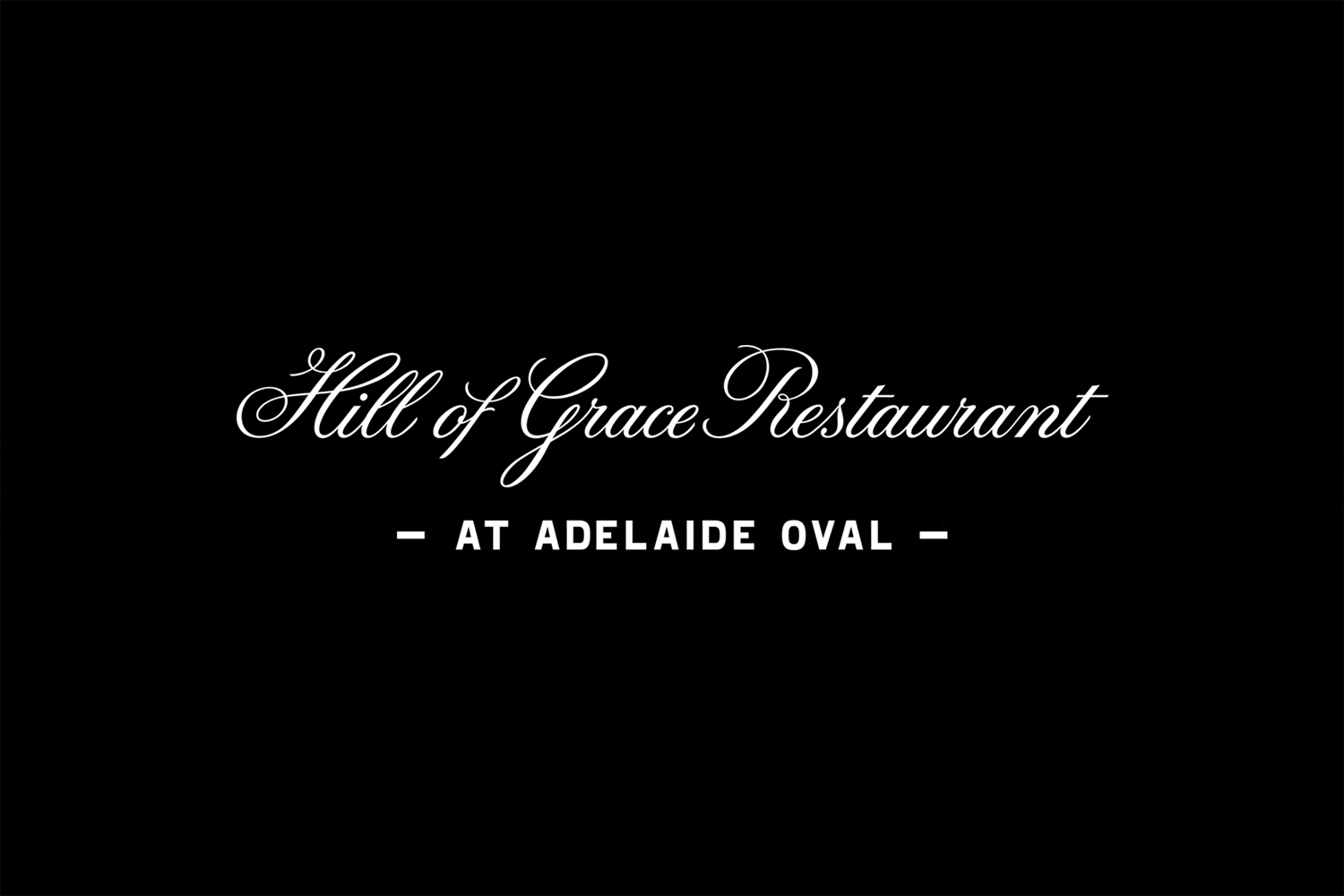 Logotype designed by Band for restaurant Hill Of Grace at Adelaide Oval