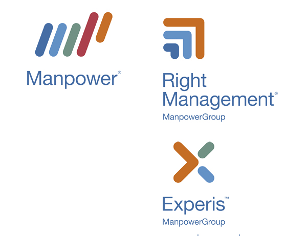 Logo by Martin Agency for international employment agency Manpower