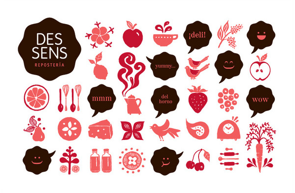 Logo designed by Laura Méndez for boutique bakery Des Sens