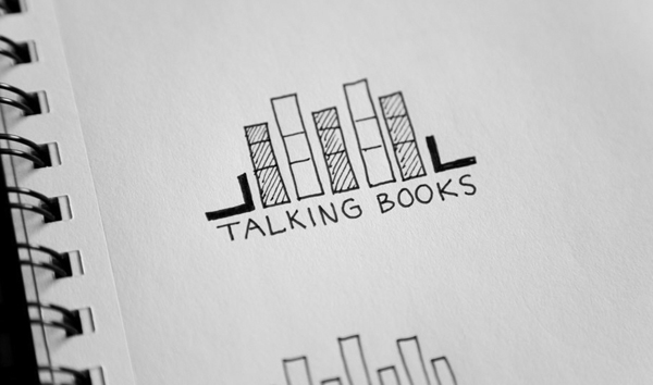 Logo concepts designed by Adrian Walsh for Canadian audio-book retailer Talking Books