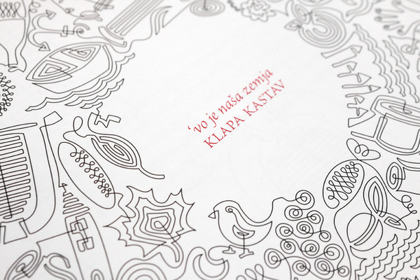 Illustrated packaging designed by Cipmann for Croatian acapella release Klapa Kastav