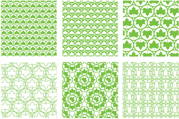 Patterns designed by Pentagram for New York's park land, properties, and attractions