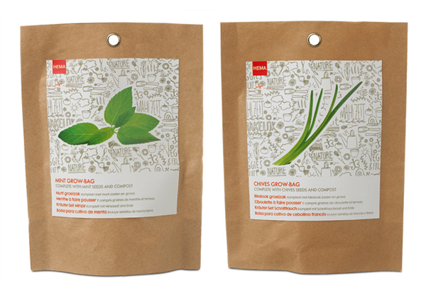 New Packaging for HEMA Grow Your Own by Studio Kluif