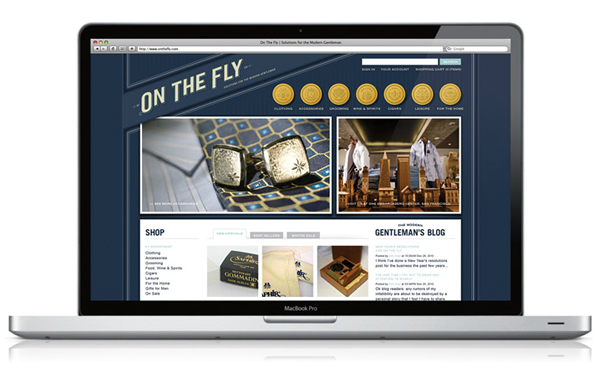 Logo and website designed by Hatch for luxury men's goods retailer On The Fly