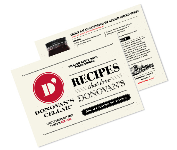 Logo and print by United* for artisan condiment and pickle brand Donovan's Cellar