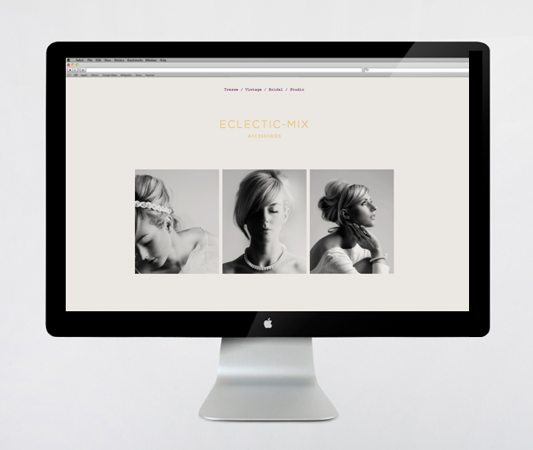 Brand identity and website by Because Studio for fashion accessory label Eclectic-Mix