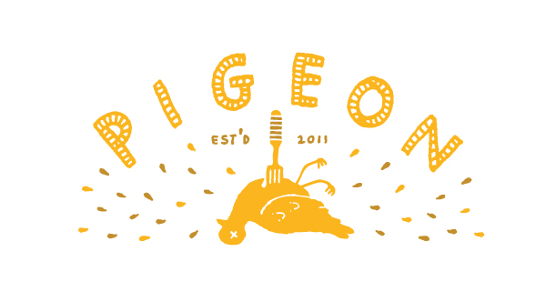 Logo designed by Fuzzco for South Carolina pop-up eatery Pigeon