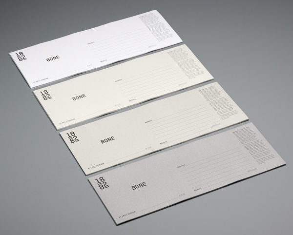 Logo and stationery designed by Pentagram for contemporary bone china designer Emily Johnson