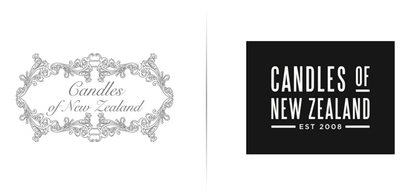 Logo designed by Family Design Co. for handcrafted, traditionally produced candle brand Candles of New Zealand