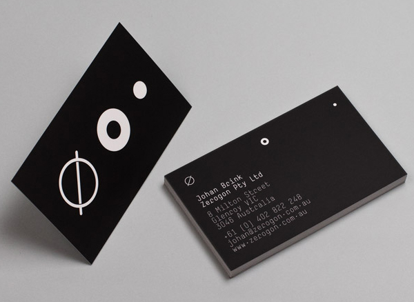 Logo and business cards designed by Nicholas Hawker for Australian software engineering firm Zerogon