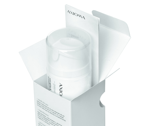 Packaging for high quality and active skincare brand Axioma designed by Anagrama