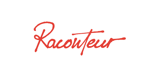 Hand drawn script logotype created by Christian Bielke for web production and advertising company Raconteur