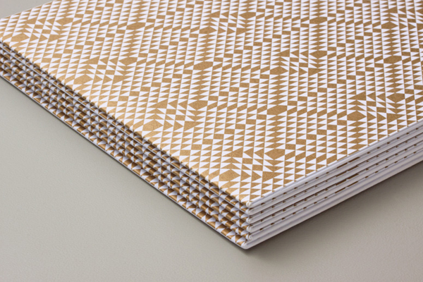 Print with gold metallic spot colour detail designed by Rocío Martinavarro for textile producer Zeri Crafts