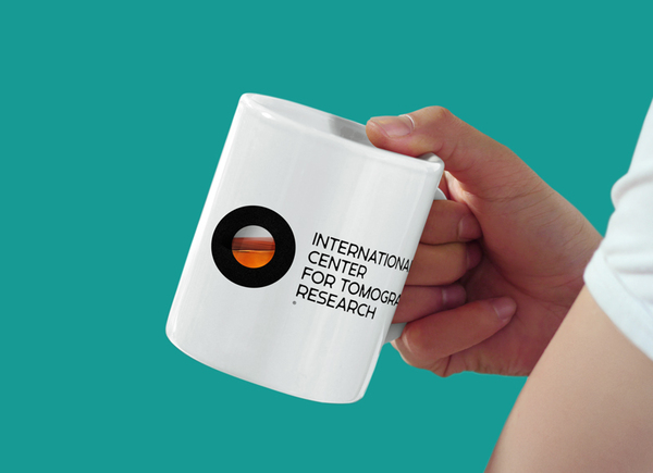 Logo and mug concept created by Tomat Design for The International Center for Tomographic Research