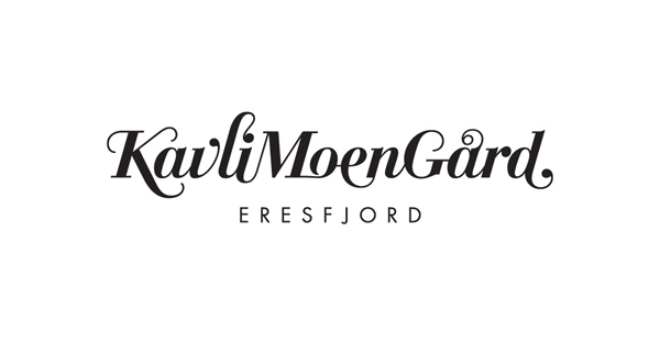 Logotype created by Strømme Throndsen Design for Norwegian guest house, farm and restaurant Kavli Moen Gård