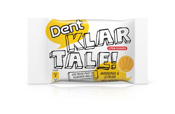 Packaging created by Strømme Throndsen Design for Dent's fresh breath and a clear throat pastel brand Klar Tale