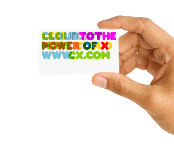 Business card design by Moving Brands for mobile and desktop cloud storage service CX