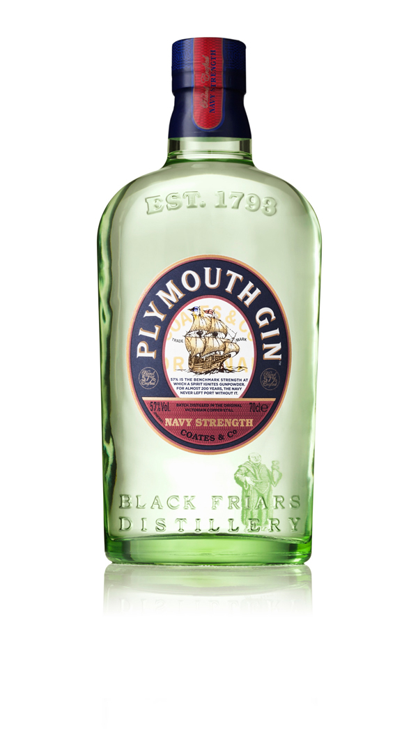 Packaging with an intentionally imperfect and tinted glass design created by Design Bridge for 'super premium' Plymouth Gin