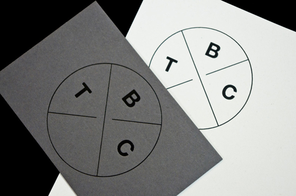 Logo and black block foil business card designed by Catalogue for cinematic production company The Blind Club