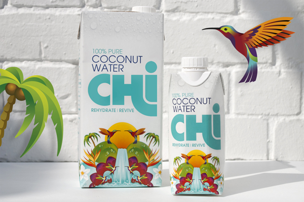 Chi Coconut Water designed by Leahy Brand Design