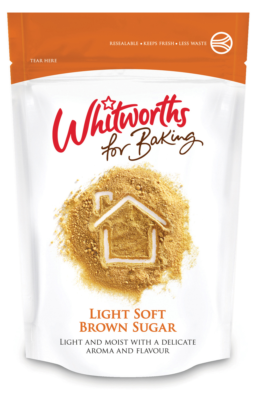 Packaging created by Leahy Brand Design for baking sugar brand Whitworths for Baking