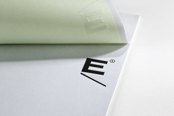 Logo and headed paper with emboss detail designed by Blok for Mexican industrial design studio Etxe