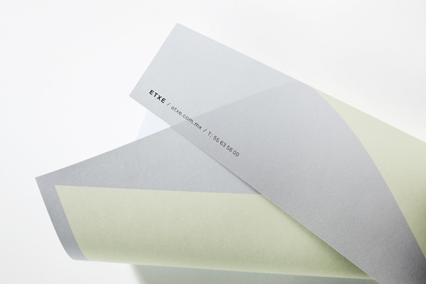 Logo and headed paper designed by Blok for Mexican industrial design studio Etxe