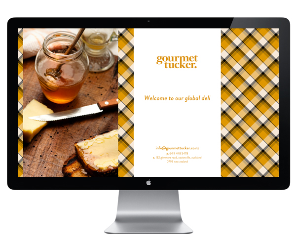 Logo and website designed by Supply for Auckland deli Gourmet Tucker