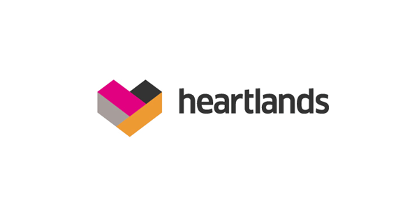 Logo for West Cornwall redevelopment and culture centre Heartlands designed by A-Side