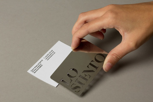 Logo, business card and stencil created by Mucho for Barcelona based design studio Lo Siento