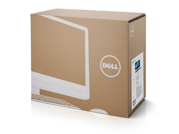 Packaging with a white ink and unbleached card aesthetic designed by Dowling Duncan for Dell's Inspiron PC, laptop and all-in-one range