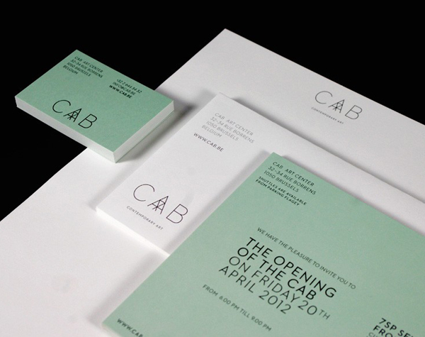 Logo, stationery and invitation designed by Codefrisko for private gallery and contemporary art centre CAB