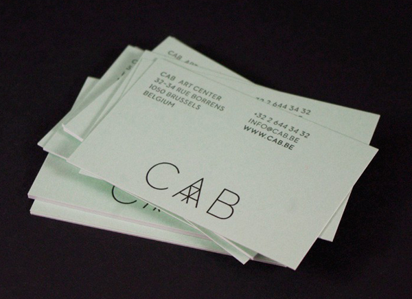 Logo and business card designed by Codefrisko for private gallery and contemporary art centre CAB