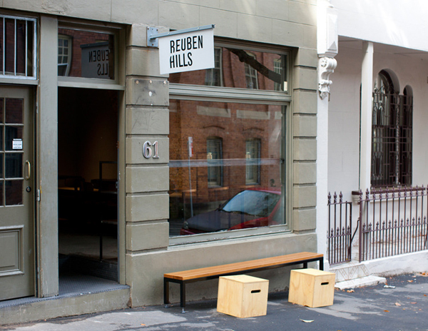 Logo and exterior signage designed by Luke Brown for coffee roastry and cafe Ruben Hills