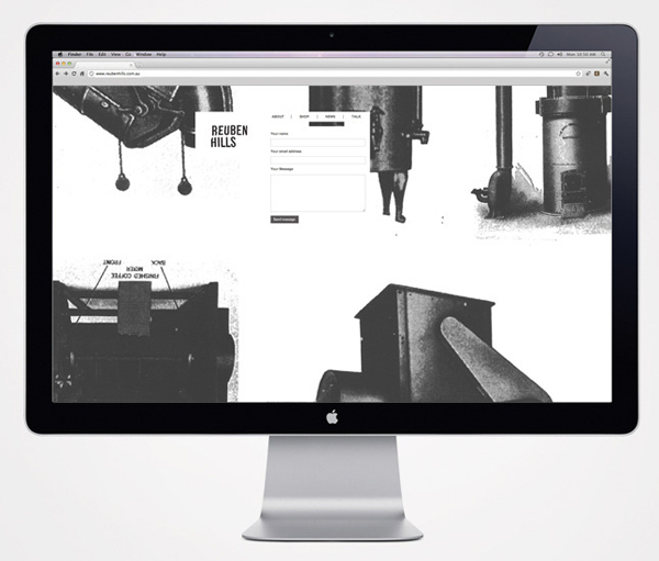 Logo and website with vintage photography detail designed by Luke Brown for coffee roastry and cafe Ruben Hills