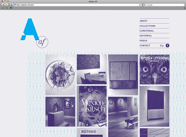 Atelier af - website created by Blok