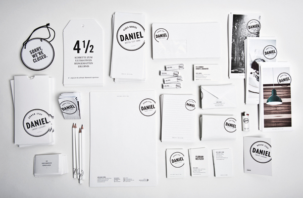 Logo and stationery designed by Moodley for Vienna and Graz based luxury hotel Daniel