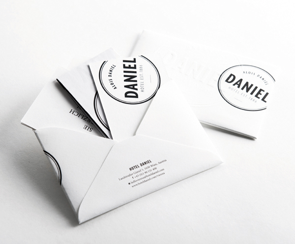 Logo and print designed by Moodley for Vienna and Graz based luxury hotel Daniel