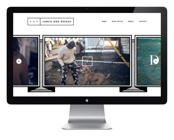 Logo and website designed by Fuzzco for video production company Lunch And Recess