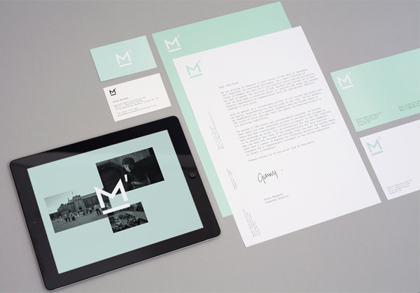 Logo, stationery and mobile website designed by This Is Studio for specialist music industry PR firm Macbeth Media Relations