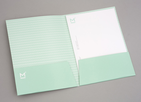 Logo, folder and headed paper designed by This Is Studio for specialist music industry PR firm Macbeth Media Relations