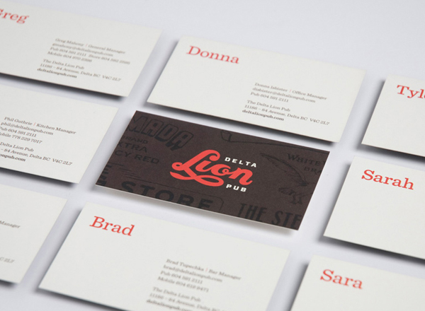 The Delta Lion Pub - Logo and branding by St Bernadine