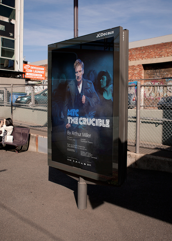 Outdoor advertising developed by Interbrand under the theme of 'new light' for Melbourne Theatre Company