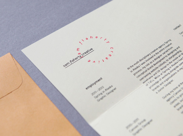 Logo and headed paper with stamp detail designed by Sydney based freelance graphic designer and art director Sam Flaherty