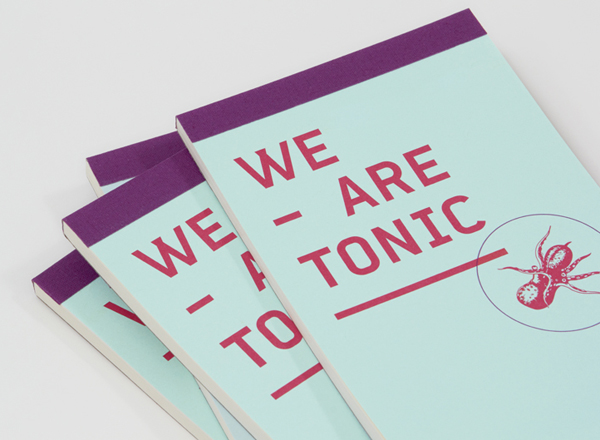 Logo and print with illustrative detail designed by Blok for Toronto based advertising agency We Are Tonic