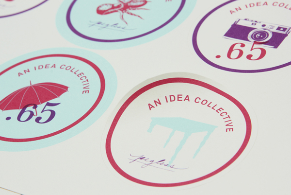 Stickers with illustrative detail designed by Blok for Toronto based advertising agency We Are Tonic